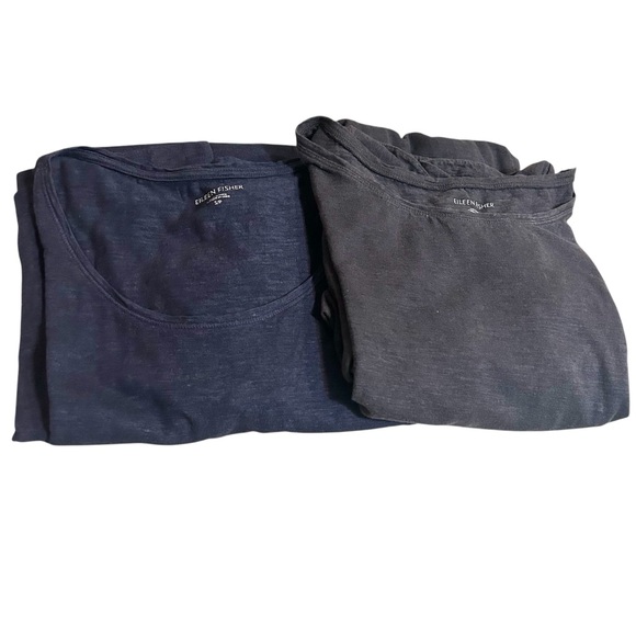 Eileen Fisher Dresses & Skirts - Eileen Fisher Two Dresses Midi Navy & Gray Hemp Organic Cotton Lagenlook Sz S/P